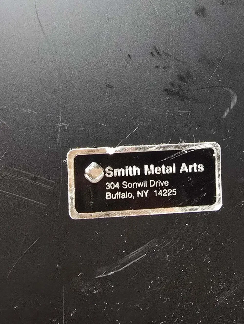 Vintage Smith Metal Arts Vintage Paper Tray with Paperweight Mirro Chrome MCM